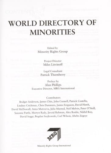World directory of minorities