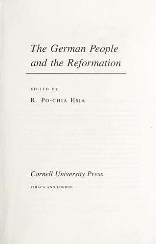 The German people and the Reformation