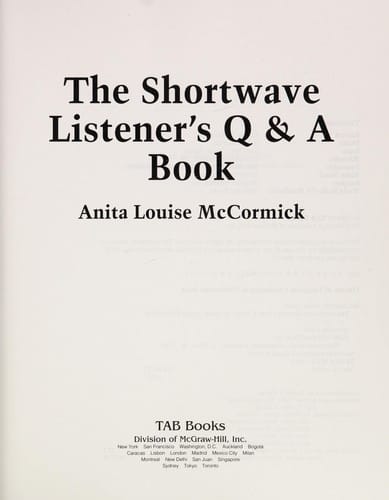 Shortwave Listener's Q and A Book