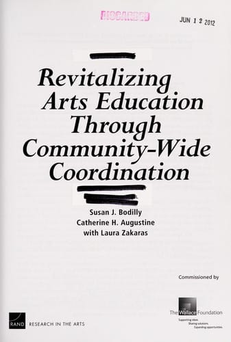 Revitalizing arts education through community-wide coordination
