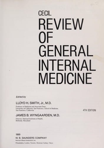 Cecil review of general internal medicine