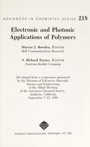 Electronic and photonic applications of polymers