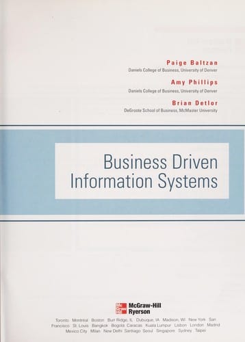 Business driven information systems