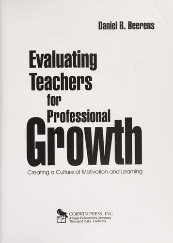 Evaluating teachers for professional growth