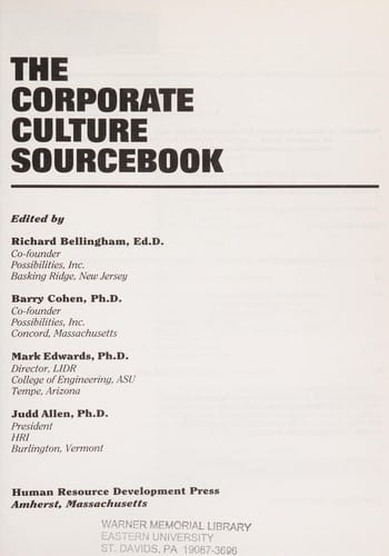 The Corporate culture sourcebook