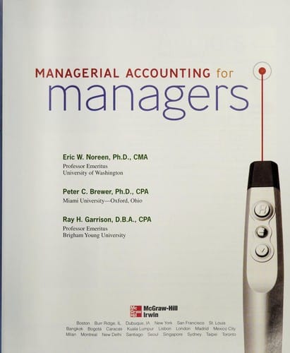 Managerial Accounting for Managers