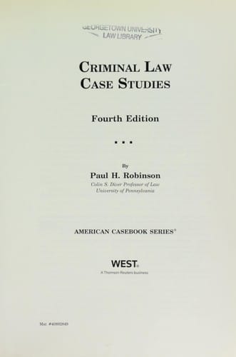 Criminal law case studies