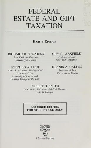 Federal estate and gift taxation