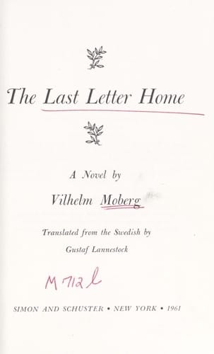 The last letter home