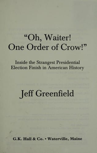 Oh, waiter! one order of crow!