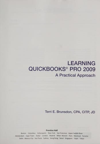 Learning Quickbooks Pro 2009