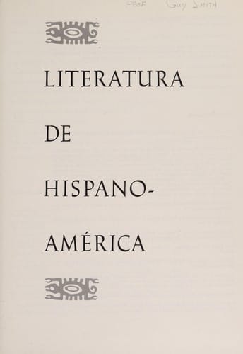 Literatura de Hispanoamérica