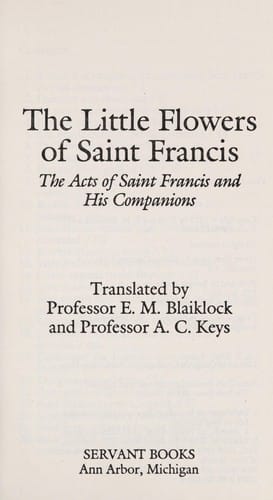 The little flowers of Saint Francis