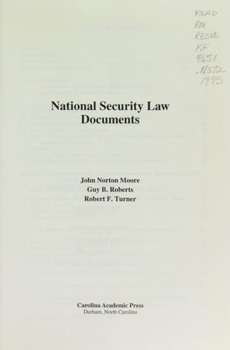 National security law documents