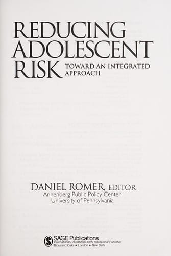 Reducing adolescent risk
