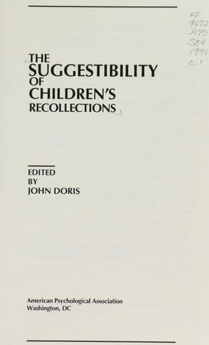 The Suggestibility of children's recollections