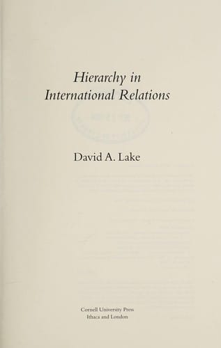 Hierarchy in international relations