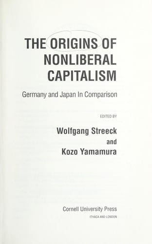 The origins of nonliberal capitalism