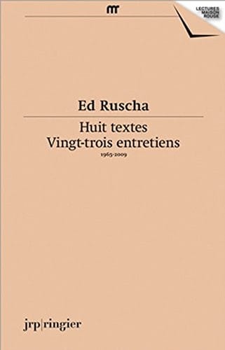 Ed Ruscha: Ecrits Et Entretiens