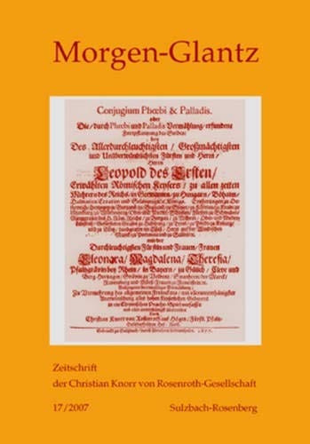 Morgen-Glantz 17/2007: Zeitschrift der Christian Knorr von Rosenroth-Gesellschaft (German Edition)