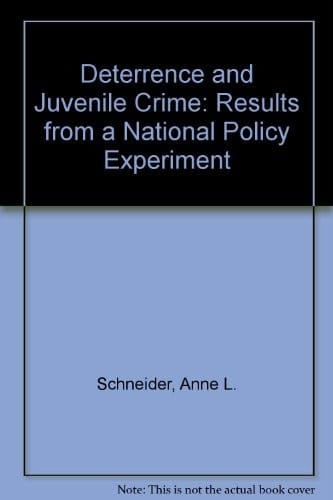 Deterrence and Juvenile Crime: Results from a National Policy Experiment