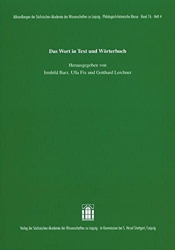 Das Wort in Text und Wörterbuch
