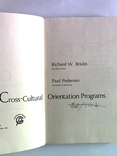 Cross-cultural orientation programs