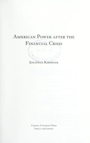 American power after the financial crisis