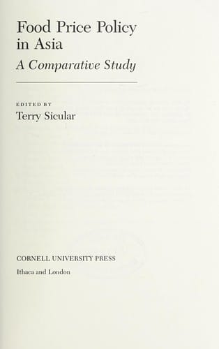 Food price policy in Asia