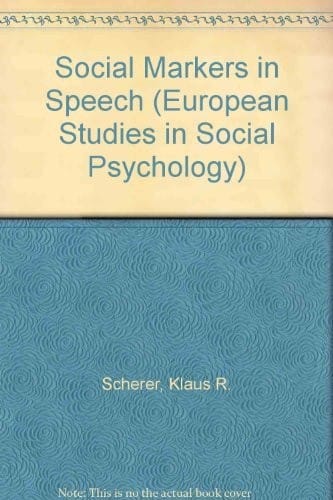 Social markers in speech