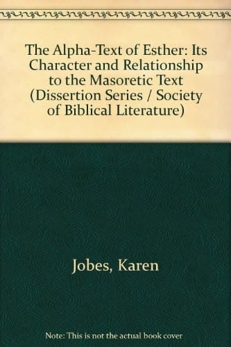The alpha-text of Esther