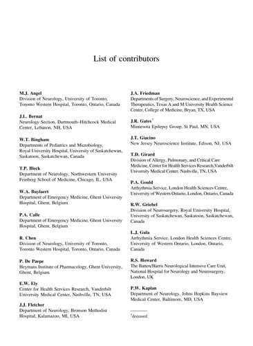 Disorders of consciousness