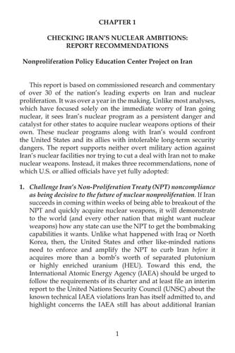 Checking Iran's nuclear ambitions