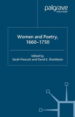 Women and poetry, 1660-1750