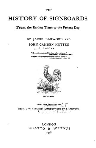 The History of Signboards from the Earliest Times to the Present Day