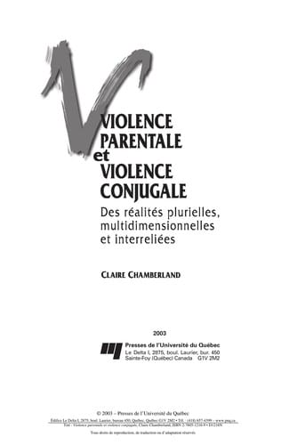 Violence parentale et violence conjugale