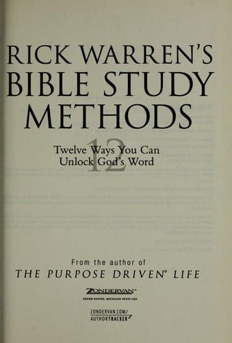 Rick Warren's Bible study methods