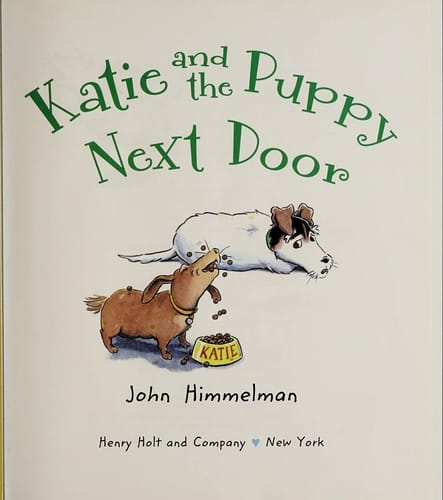 Katie and the puppy next door