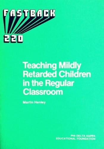 Teaching mildly retarded children in the regular classroom