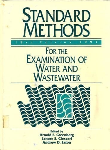 Standard methods for the examination of water and wastewater
