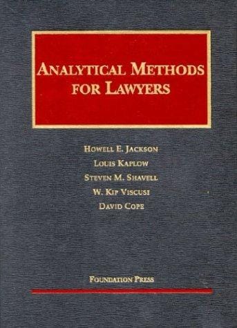Analytical Methods for Lawyers 2003