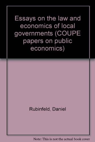 Essays on the law and economics of local governments