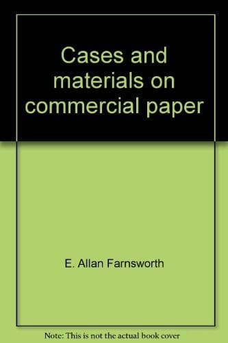Cases and materials on commercial paper