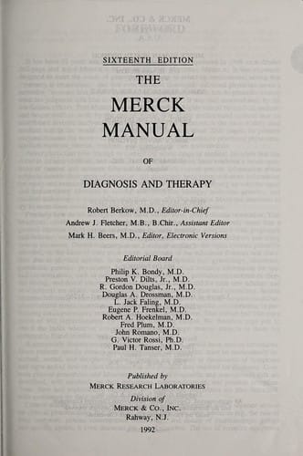 The Merck manual of diagnosis and therapy