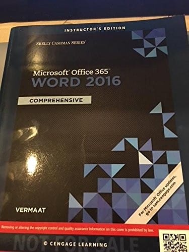 Microsoft Office 365 Word 2016 Comprehensive