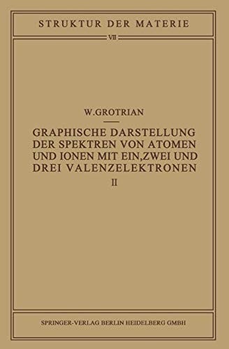 Graphische Darstellung der Spektren von Atomen und Ionen mit ein, zwei und drei Valenzelektronen: Zweiter Teil (Struktur der Materie in Einzeldarstellungen) (German Edition)