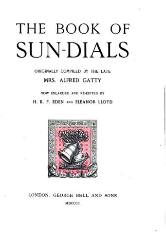 The book of sun-dials