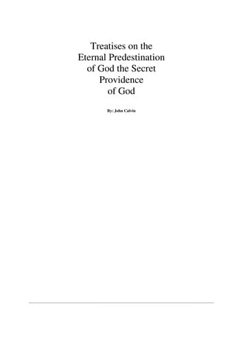 Calvin's Calvinism