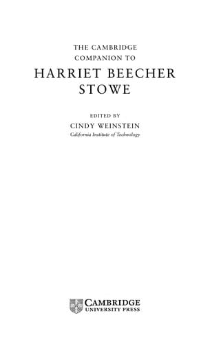 The Cambridge companion to Harriet Beecher Stowe