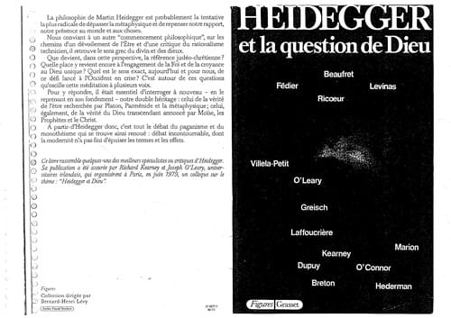 Heidegger et la question de Dieu
